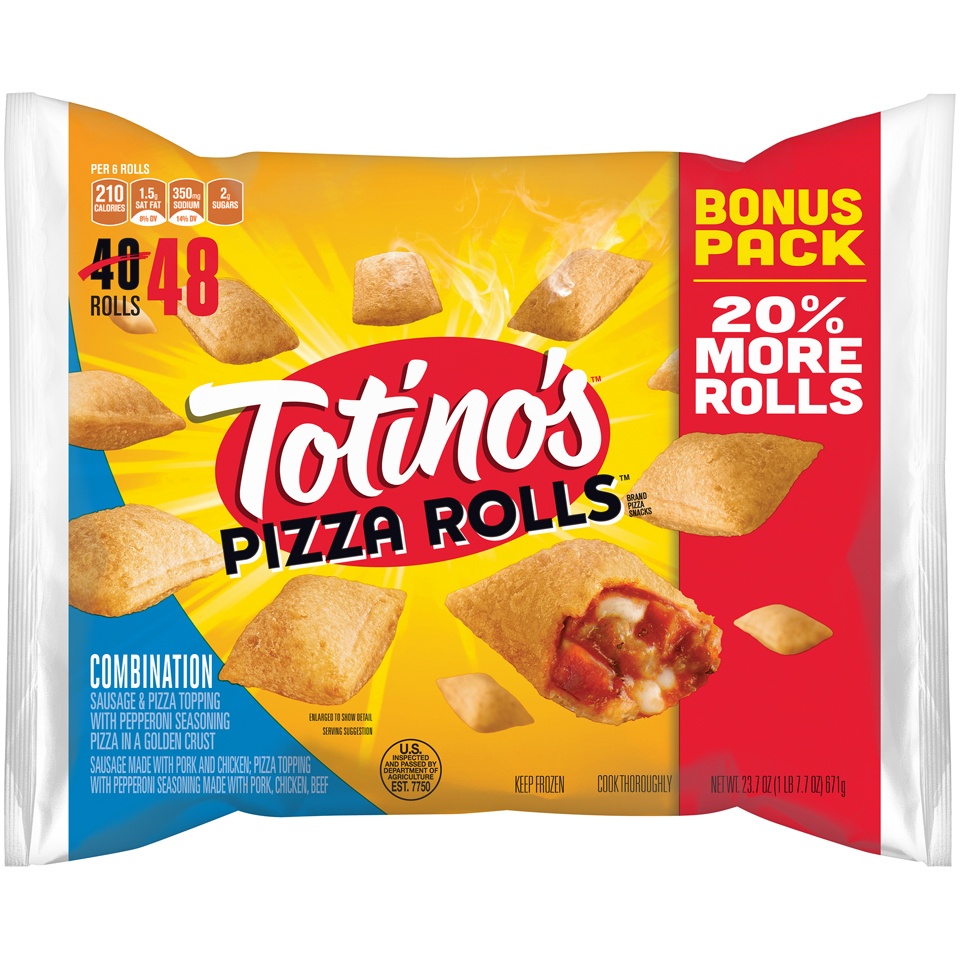 slide 1 of 1, Totino's Combonation Flavor Pizza Rolls, 23.7 oz