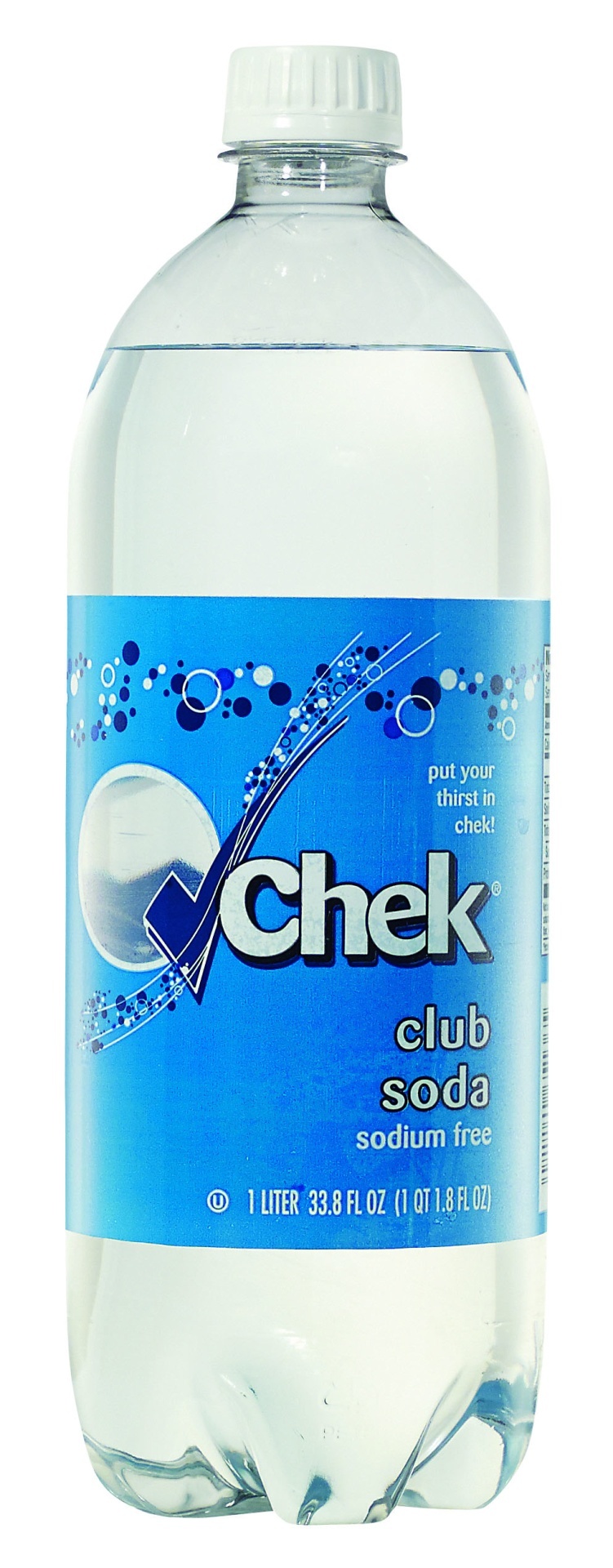 slide 1 of 1, Chek Club Soda, 1 liter