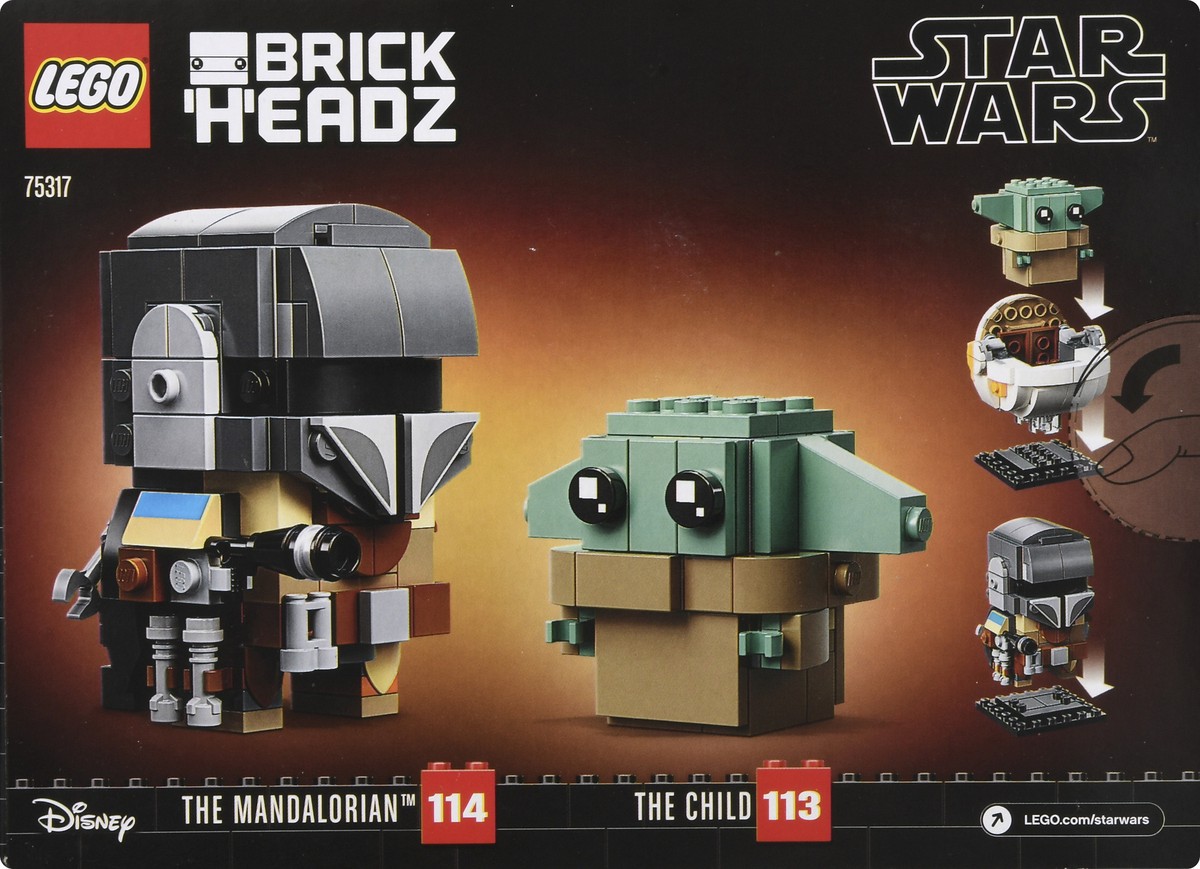 slide 5 of 9, LEGO Brick Headz 295 Pieces Building Toy The Mandalorian & The Child 295 ea, 295 ct