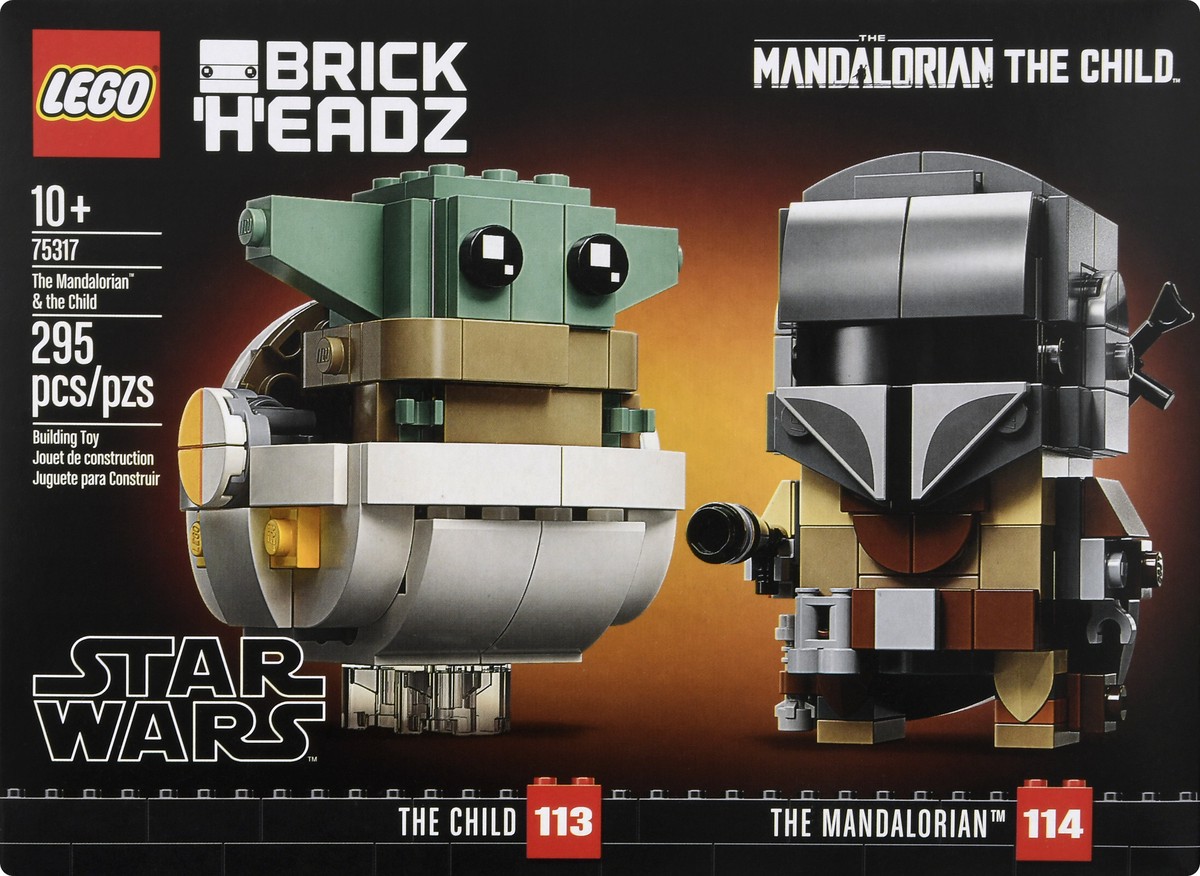 slide 6 of 9, LEGO Brick Headz 295 Pieces Building Toy The Mandalorian & The Child 295 ea, 295 ct