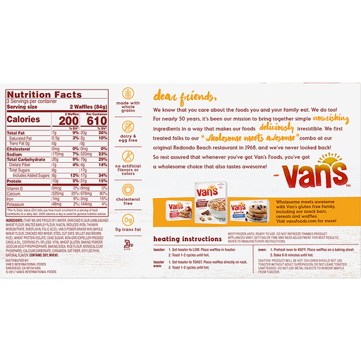 slide 2 of 17, Van's Power Grains Protein Waffles, 9 oz