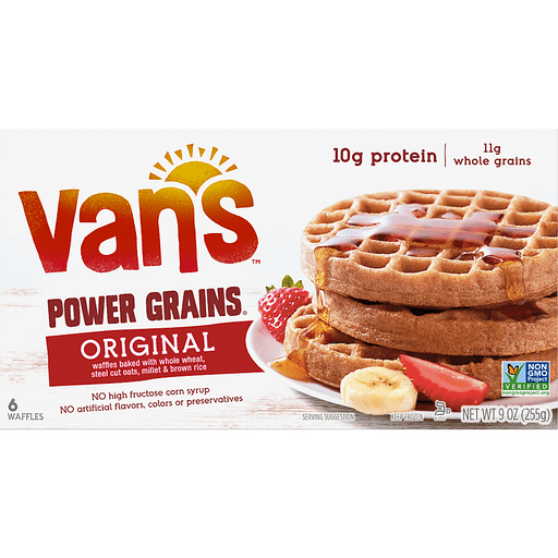 slide 14 of 17, Van's Power Grains Protein Waffles, 9 oz
