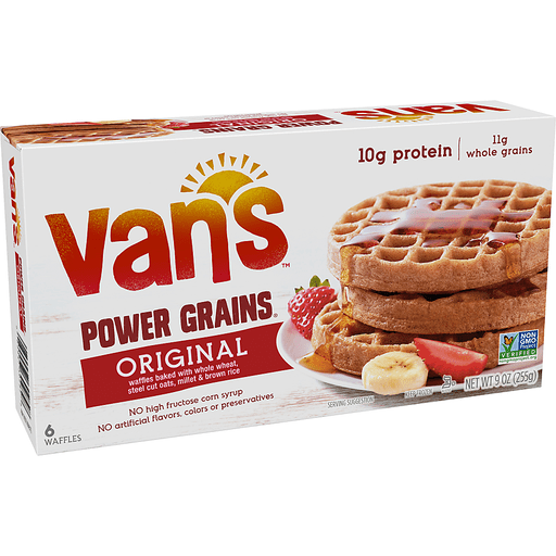 slide 8 of 17, Van's Power Grains Protein Waffles, 9 oz
