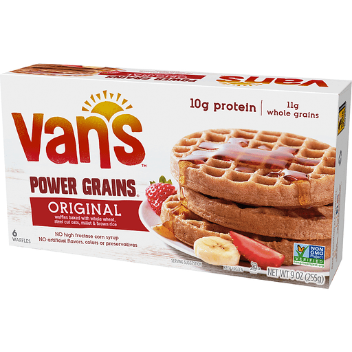 slide 10 of 17, Van's Power Grains Protein Waffles, 9 oz