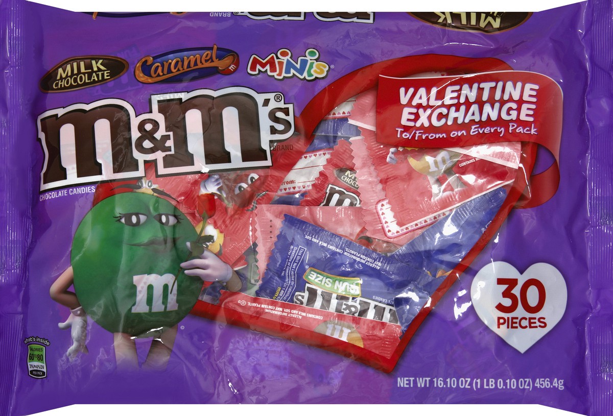slide 5 of 6, M&M's Variety Fun Size Valentine's Exchange, 16.1 oz