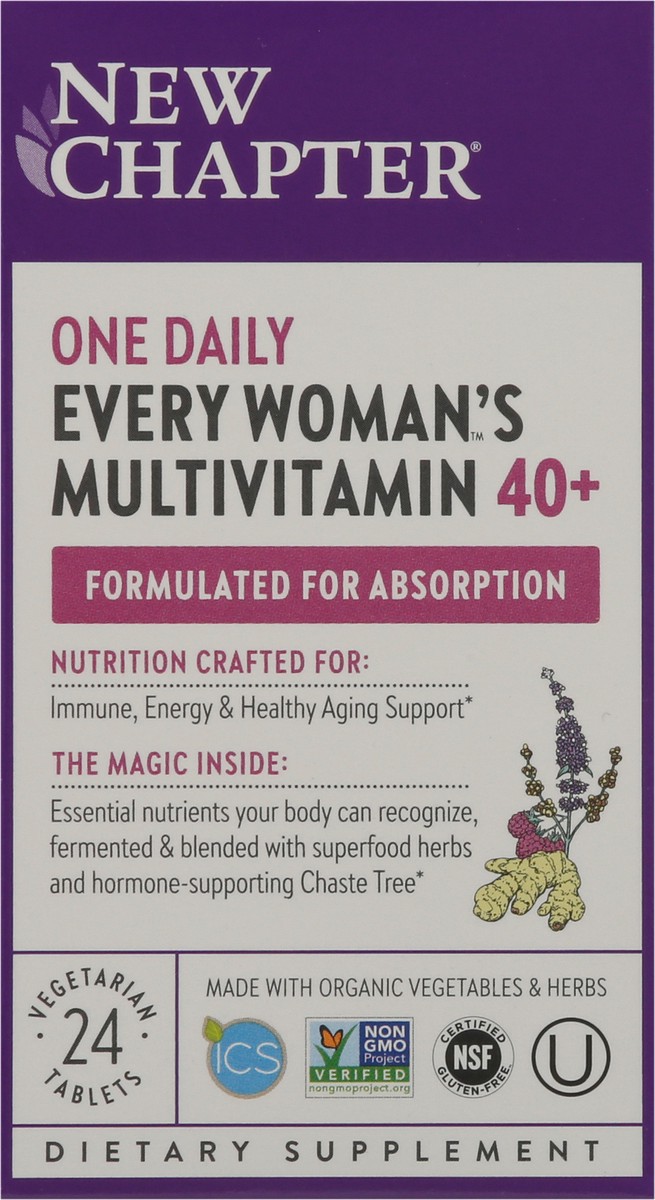 slide 7 of 9, New Chapter Every Woman's One Daily 40+ Multivitamin, 24 ct