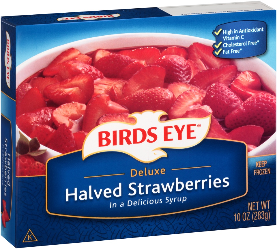 slide 1 of 1, Birds Eye Deluxe Halved In Syrup Strawberries, 10 oz