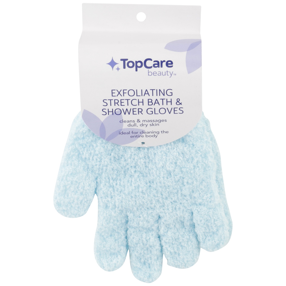 slide 1 of 1, TopCare Gloves Bath Exfoliting, 1 ct