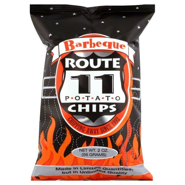 slide 1 of 1, Route 11 Barbeque Potato Chips, 2 oz