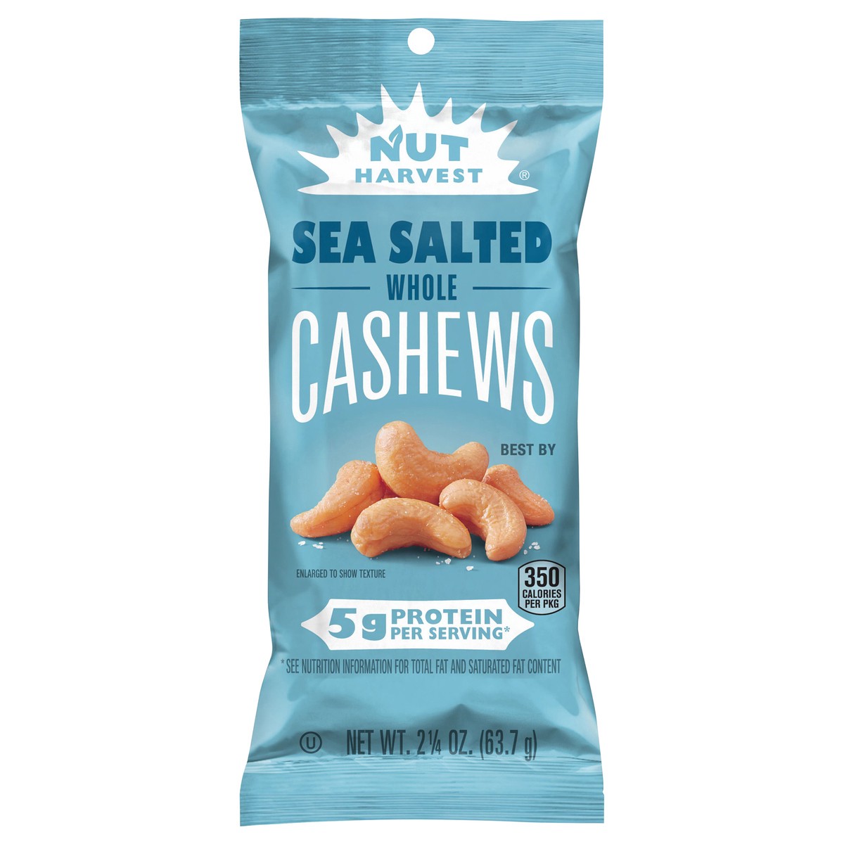 slide 5 of 8, Nut Harvest Cashews, Sea Salted, Whole - 2.25 oz, 2.5 oz