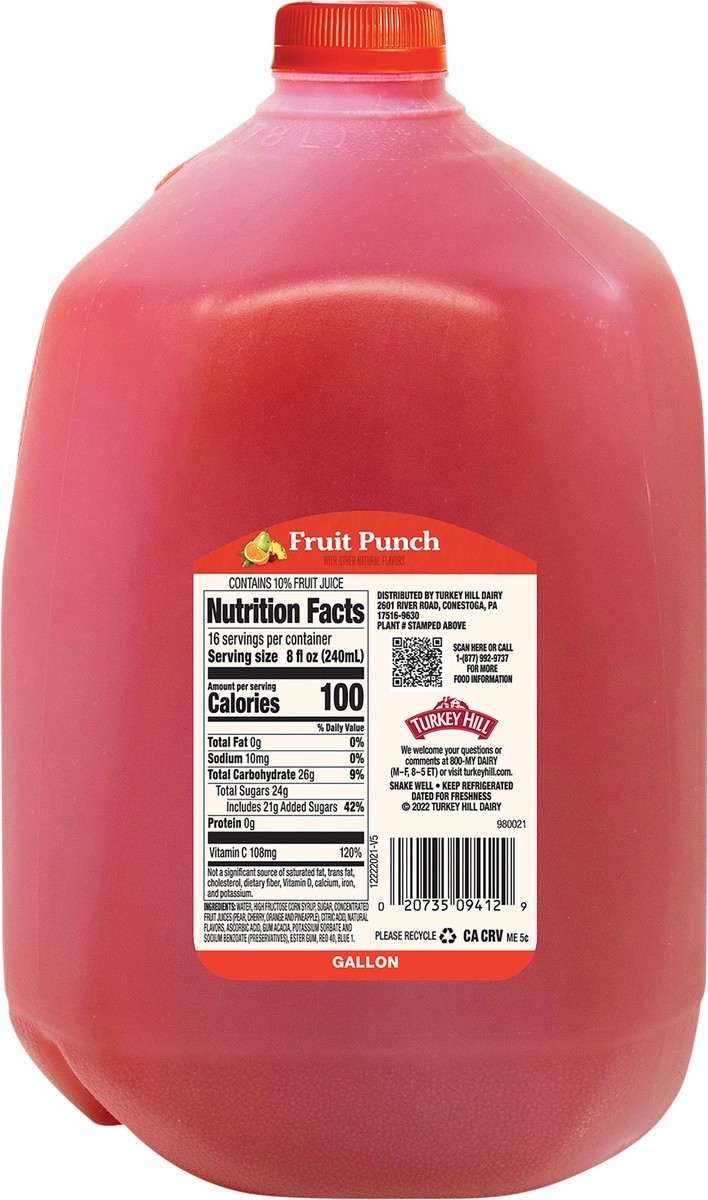 slide 2 of 3, Turkey Hill Fruit Punch - 1 gal, 1 gal