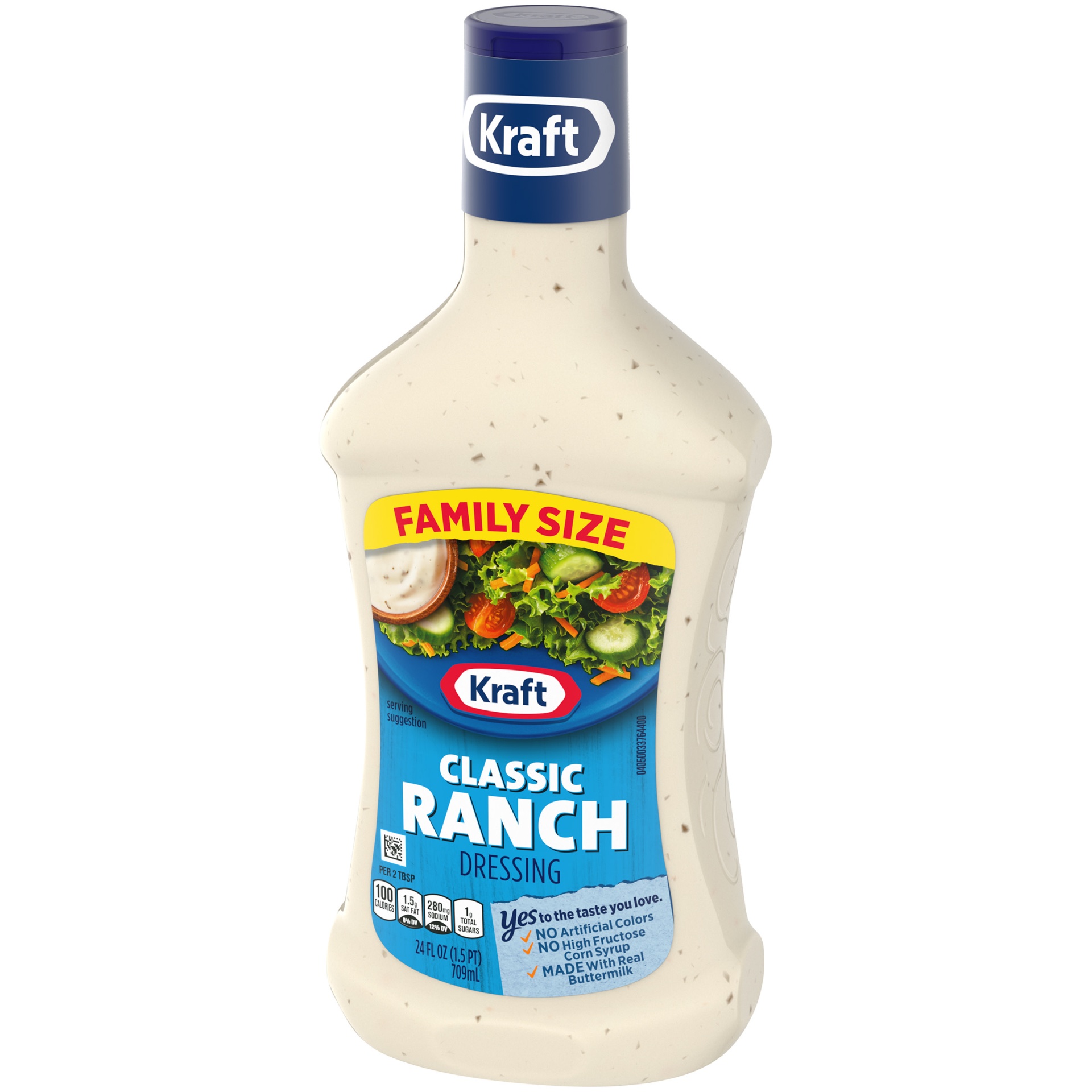 slide 5 of 7, Kraft Classic Ranch Salad Dressing Family Size Bottle, 24 fl oz