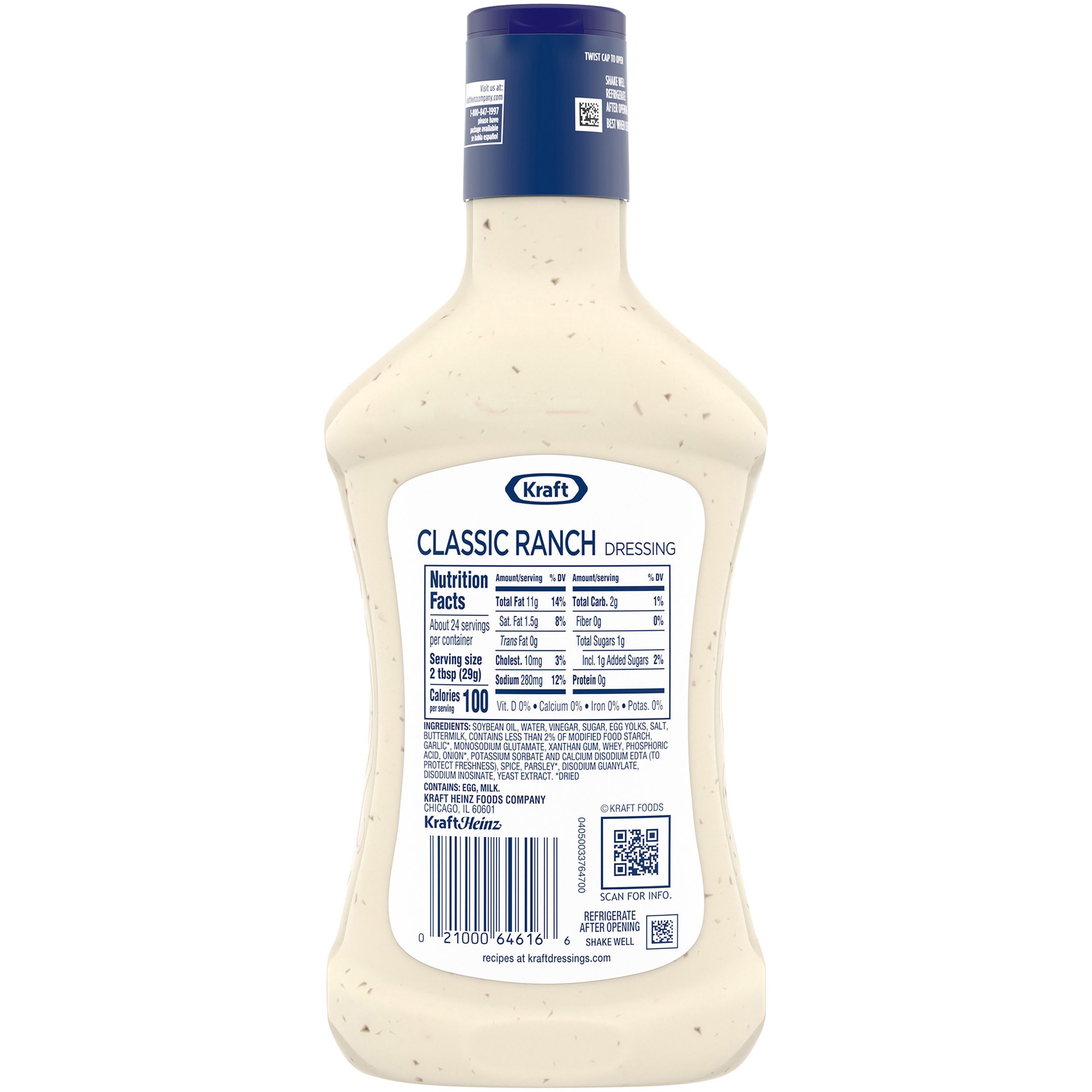 slide 2 of 5, Kraft Classic Ranch Dressing Family Size, 24 fl oz Bottle, 24 fl oz