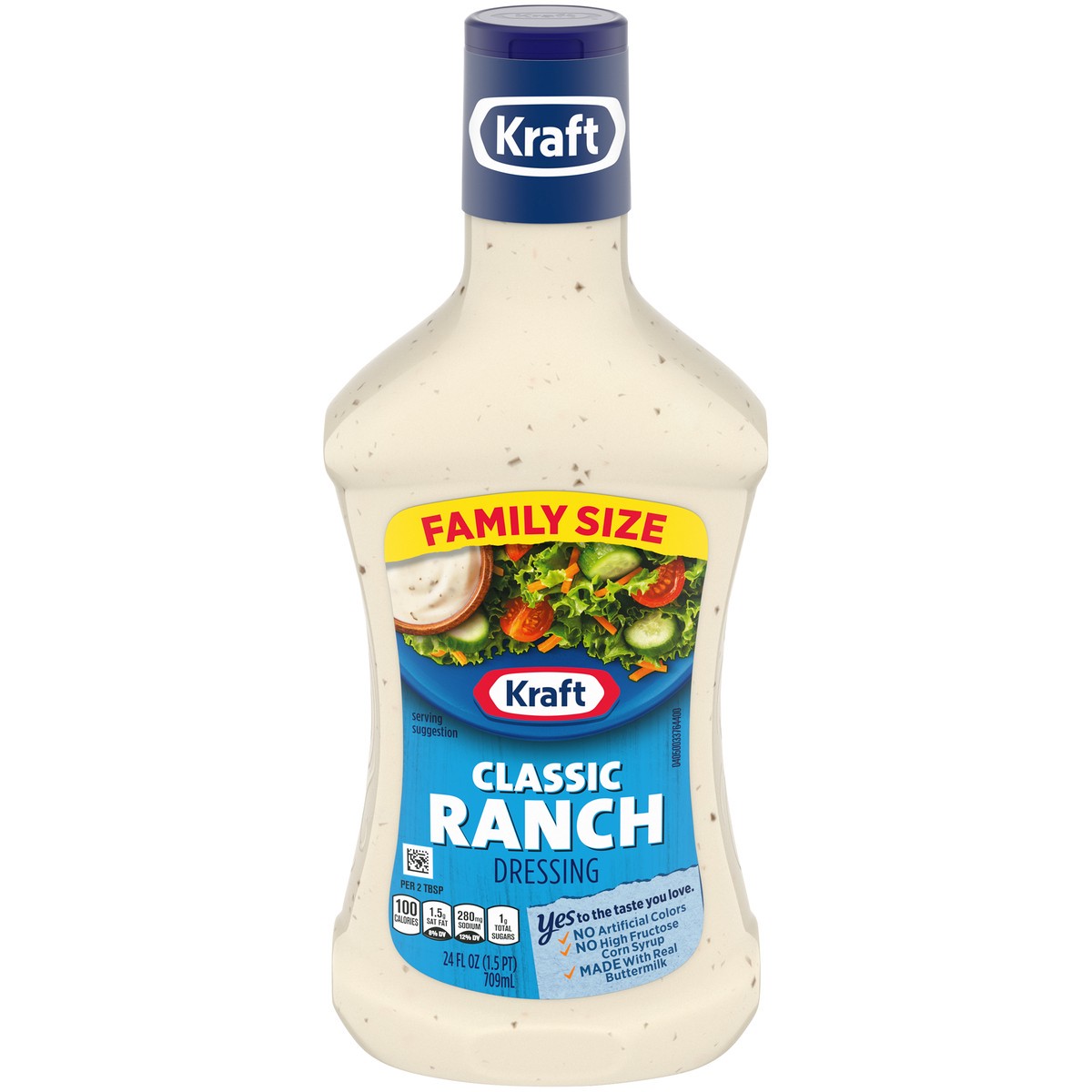 slide 1 of 9, Kraft Classic Ranch Salad Dressing Family Size, 24 fl oz Bottle, 24 fl oz