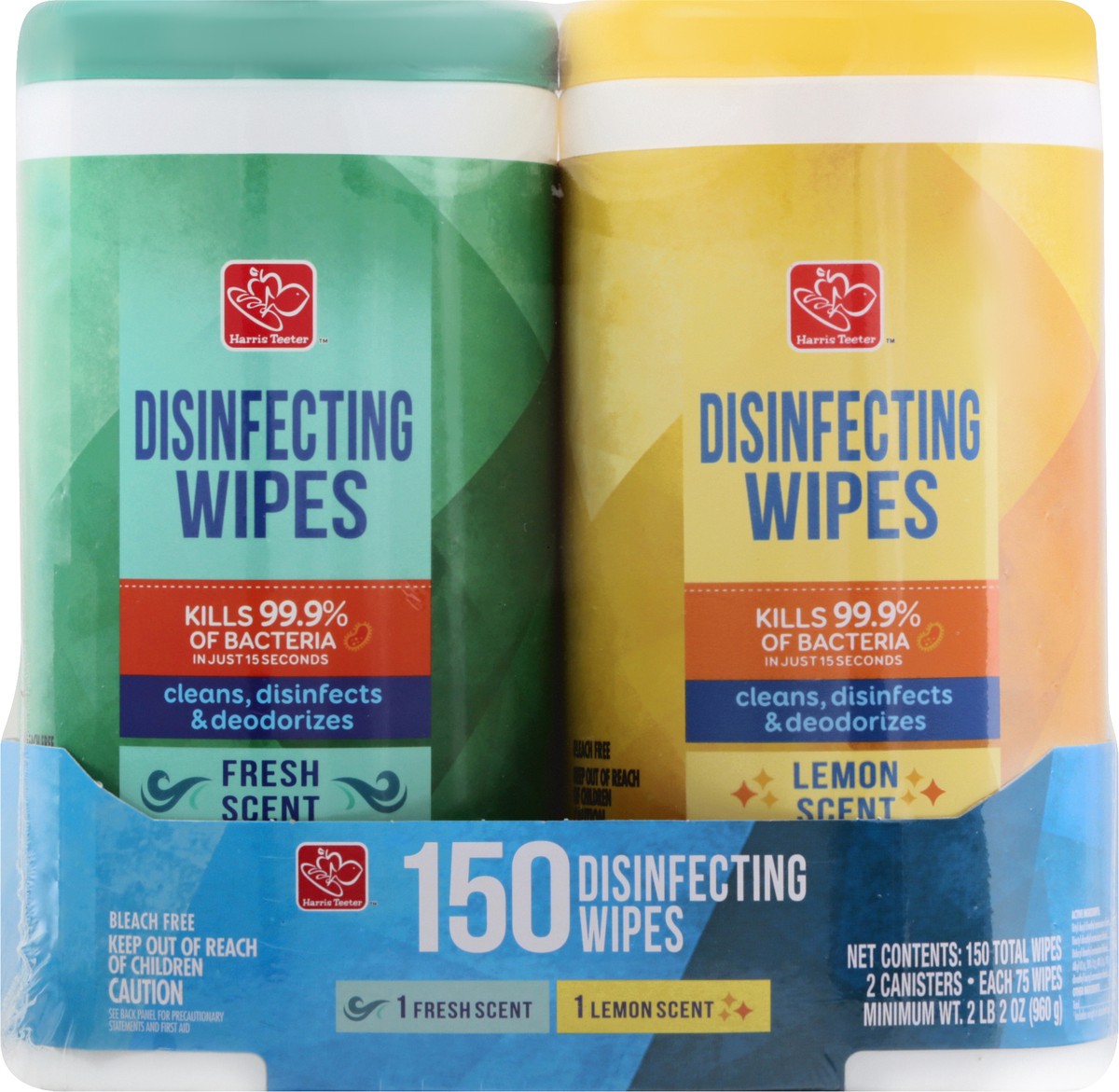 slide 8 of 10, Harris Teeter Disinfecting Wipes Combo Pk, 150 ct