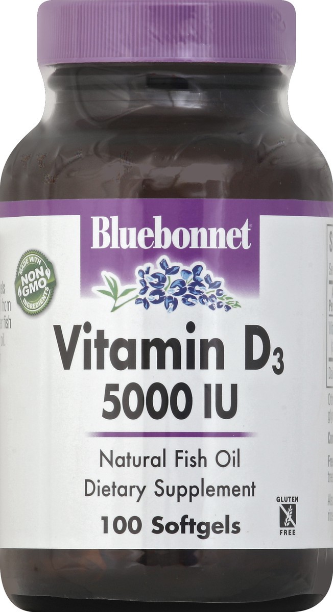 slide 1 of 1, Bluebonnet Nutrition Vitamin D3 100 ea, 100 ct