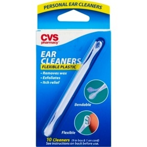 slide 1 of 1, CVS Health Flexible Plastic Ear Cleaners, 10 ct