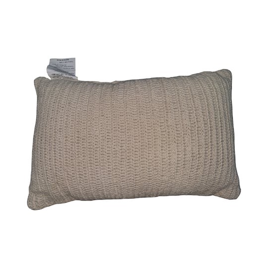 slide 1 of 3, 12" X 20" Crochet Lumbar Pillow By Ashland, 12 in x 20 in