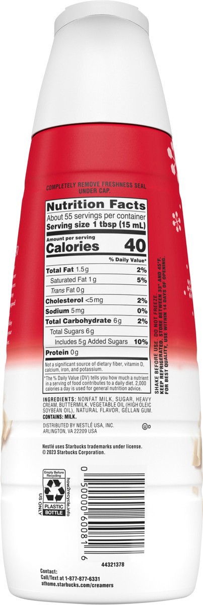 slide 4 of 7, Starbucks White Chocolate Flavored Coffee Creamer, Inspired by White Chocolate Mocha, 28 fl oz