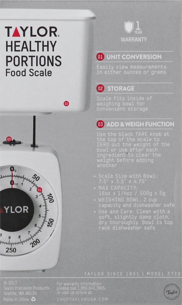 slide 6 of 11, Taylor Healthy Portions Food Scale 1 ea, 1 ea