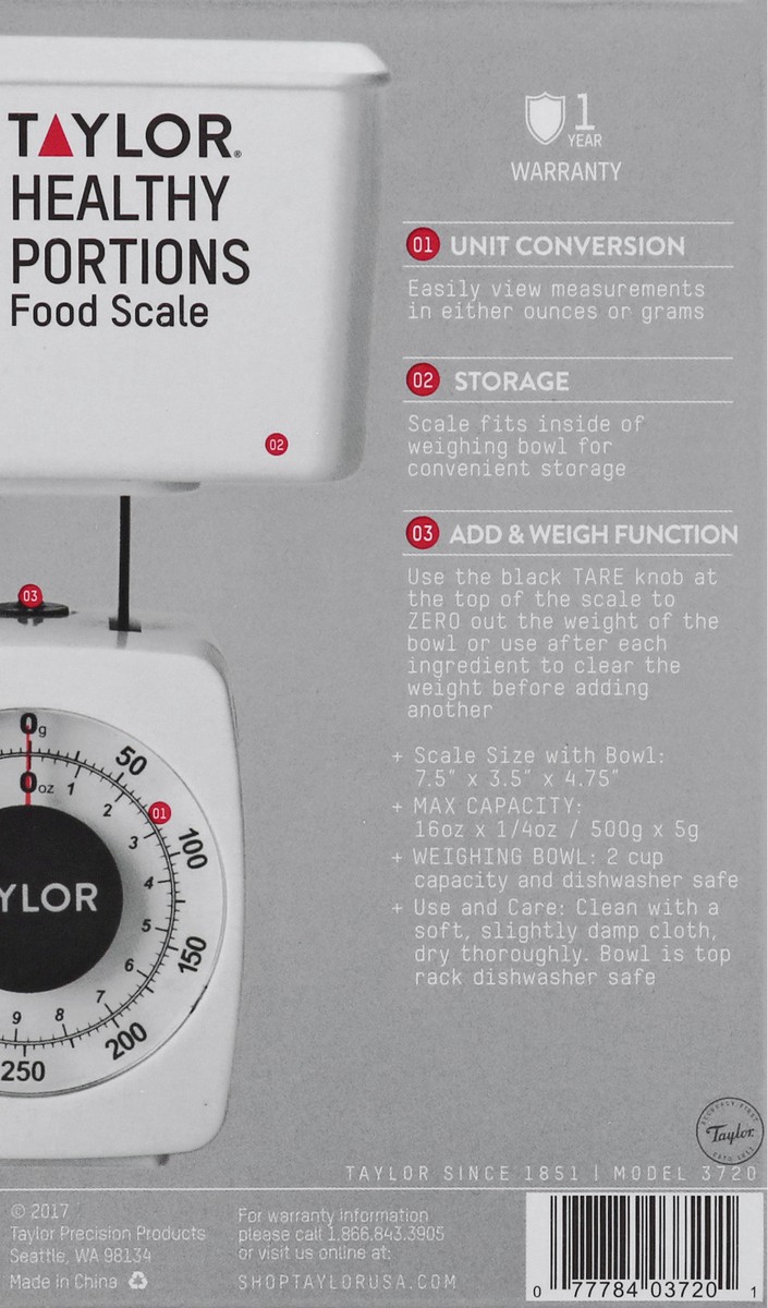 slide 7 of 11, Taylor Healthy Portions Food Scale 1 ea, 1 ea