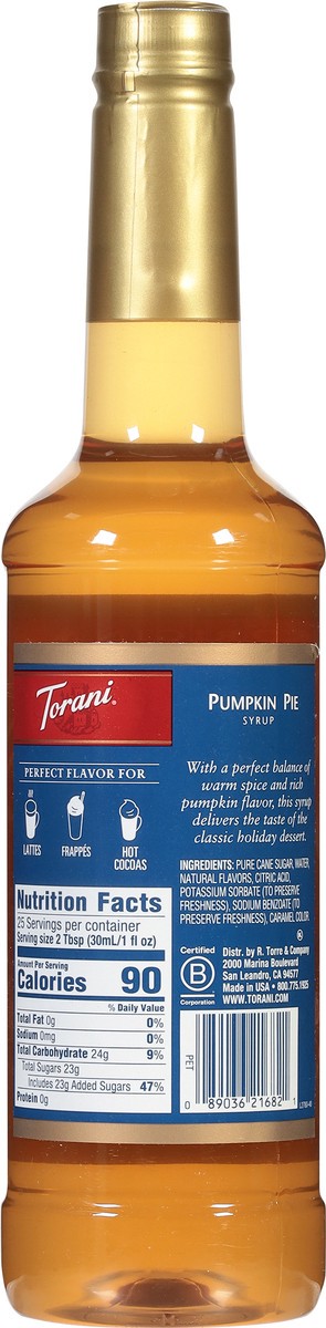 slide 6 of 13, Torani Pumpkin Pie Syrup - 25.4 fl oz, 25.4 fl oz