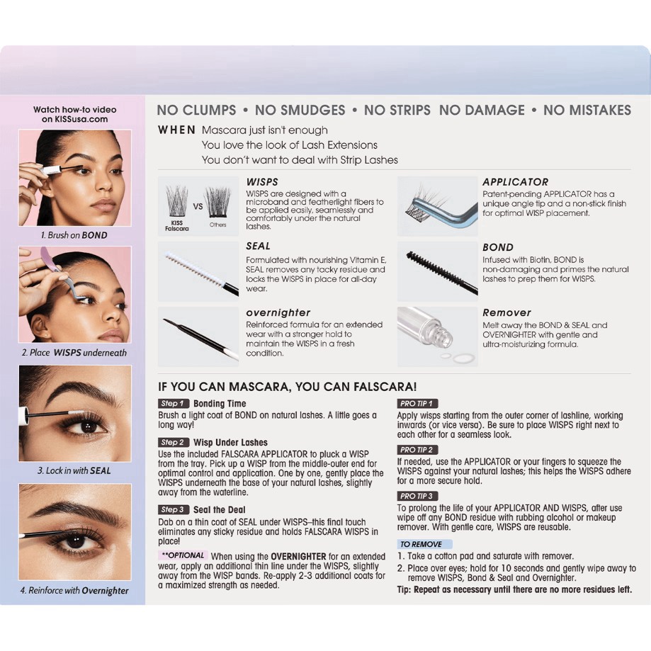 slide 6 of 13, Kiss Nails Products Falscara Complete DIY Eyelash Extension Kit - 24ct, 24 ct