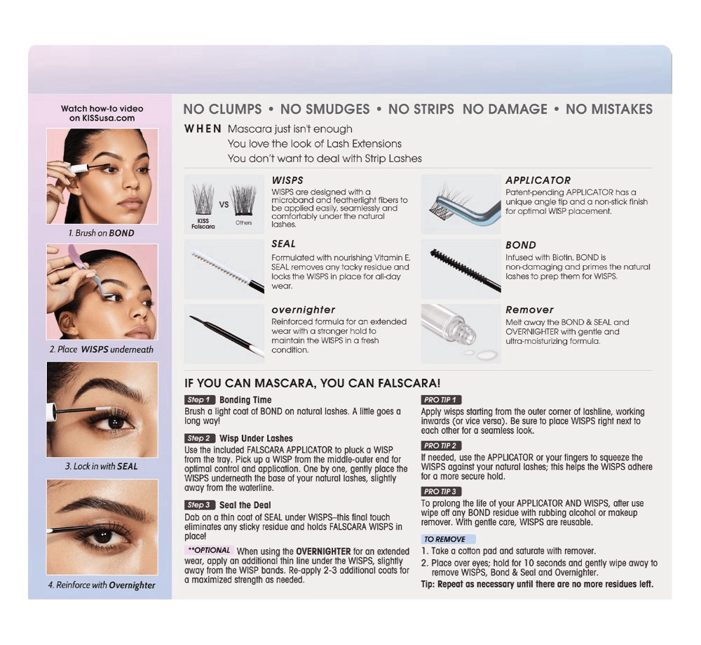 slide 3 of 13, Kiss Nails Products Falscara Complete DIY Eyelash Extension Kit - 24ct, 24 ct