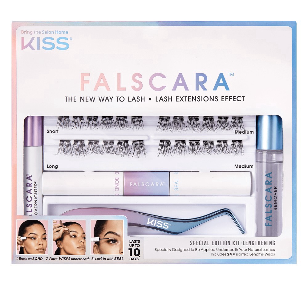 slide 11 of 13, Kiss Nails Products Falscara Complete DIY Eyelash Extension Kit - 24ct, 24 ct