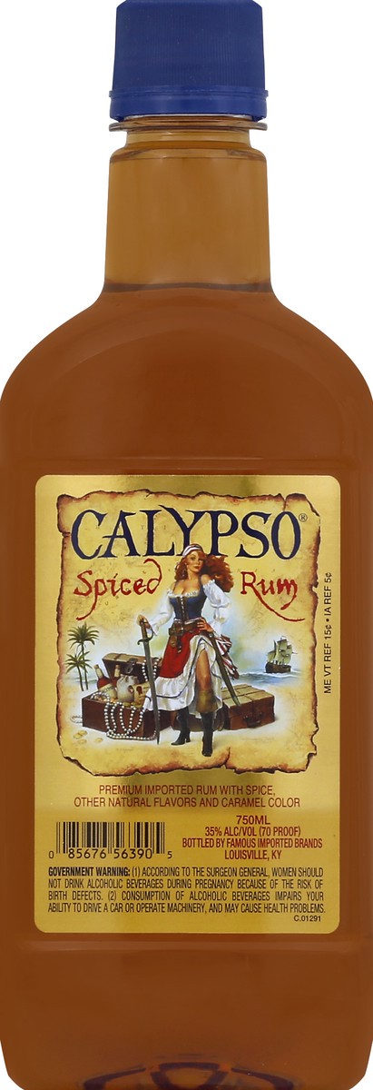 slide 2 of 2, Calypso Spiced Rum 750ml 70 Proof, 750 ml