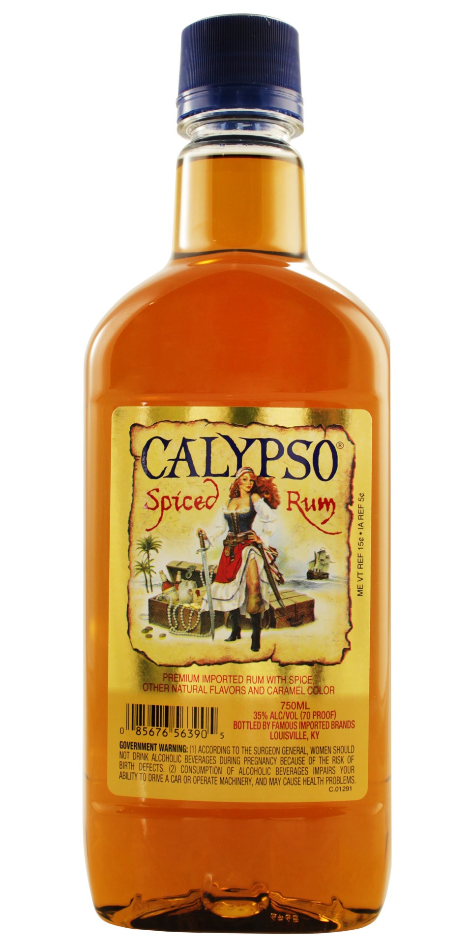 slide 1 of 2, Calypso Spiced Rum 750ml 70 Proof, 750 ml