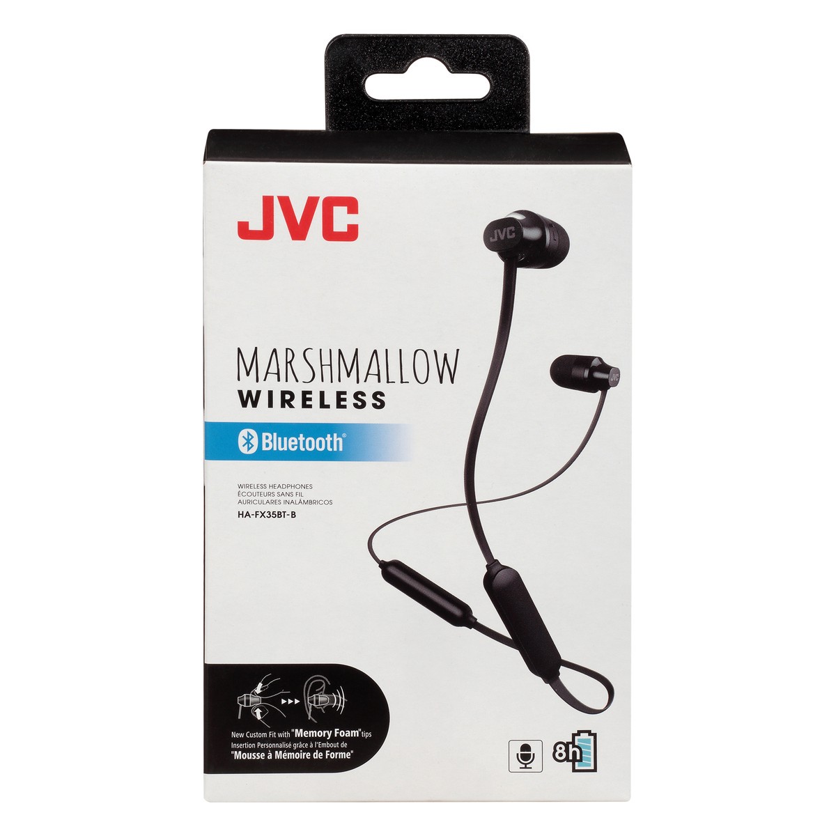 slide 1 of 10, JVC Bluetooth Marshmallow Black Wireless Headphones 1 ea, 1 ea