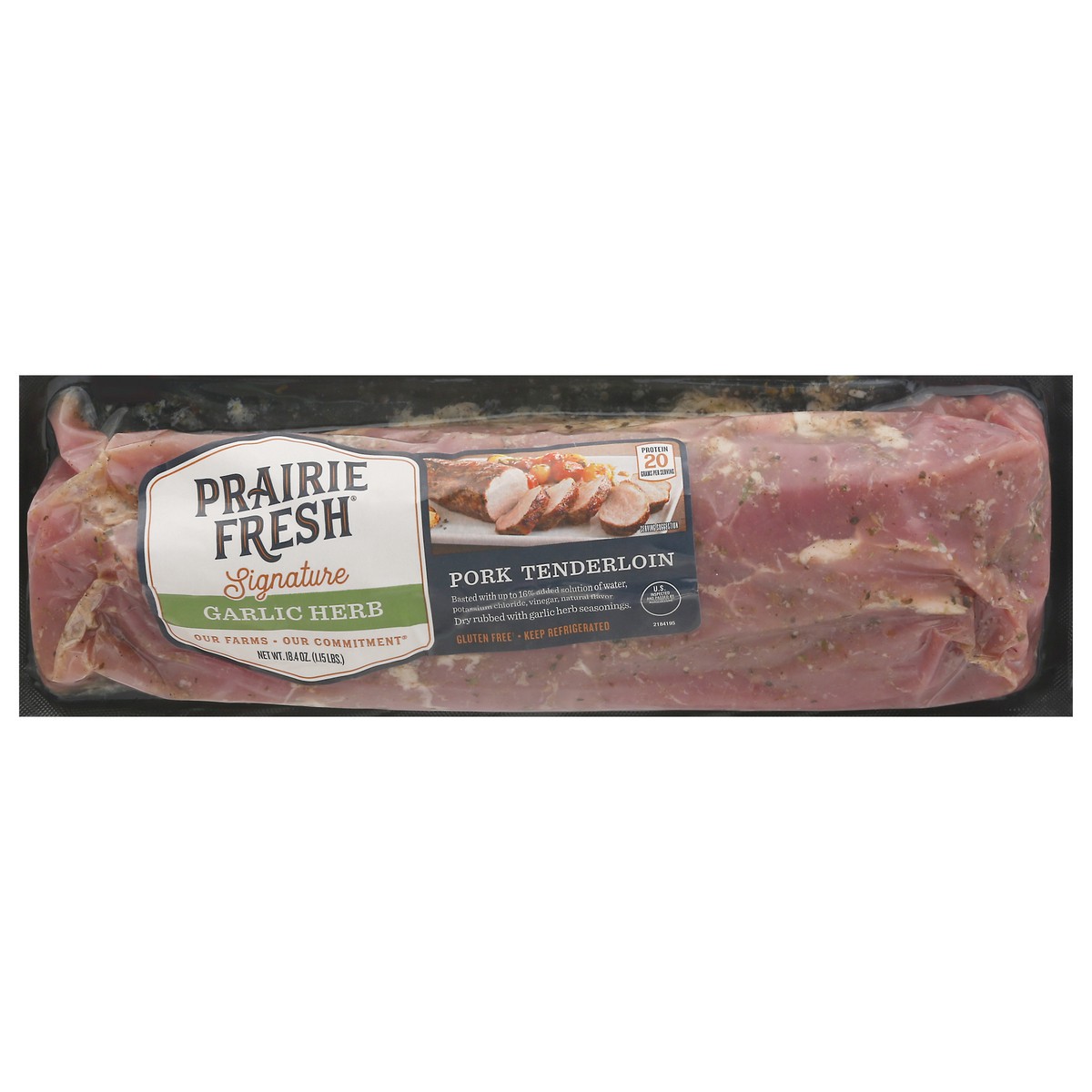 slide 3 of 13, Prairie Fresh Signature Garlic Herb Pork Tenderloin 18.4 oz, 18.4 oz