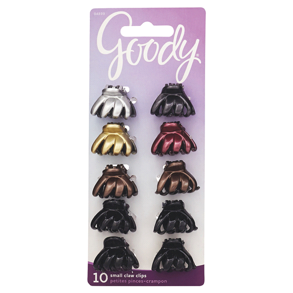 slide 1 of 1, Goody Classics Metallic Mini Spider Claw Clips, 10 ct