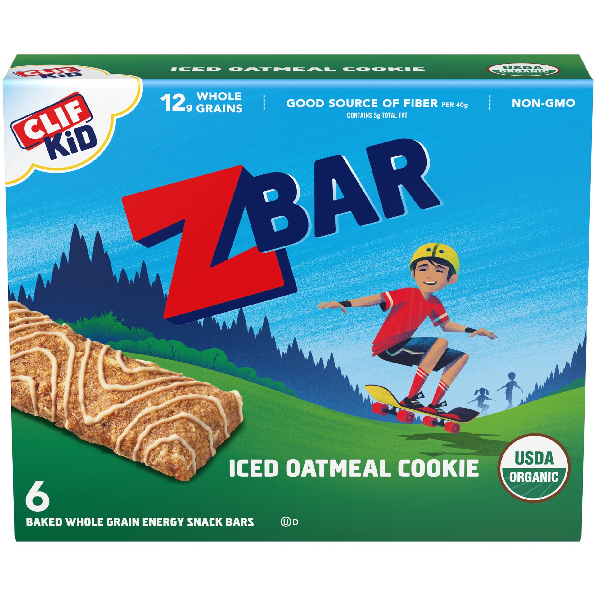 slide 1 of 9, Zbar - Iced Oatmeal Cookie - Soft Baked Whole Grain Snack Bars - USDA Organic - Non-GMO - Plant-Based - 1.27 oz. (6 Pack), 7.62 oz