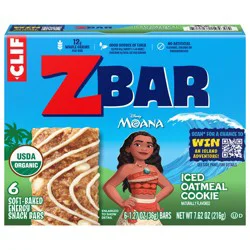 Zbar - Iced Oatmeal Cookie - Soft-Baked Energy Snack Bars - Non-GMO - 12g Whole Grains - USDA Organic Granola Bars (6 Pack)
