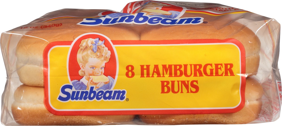 slide 1 of 5, Sunbeam Enriched Hamburger Buns 8 ea, 8 ct