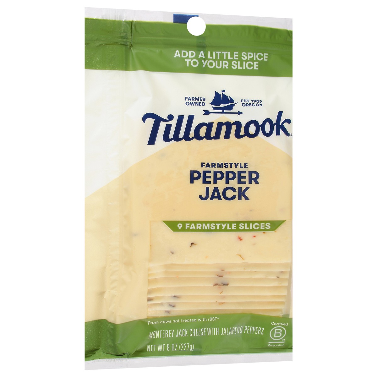 slide 6 of 13, Tillamook Farmstyle Slices Pepper Jack Cheese 9 ea, 9 ct
