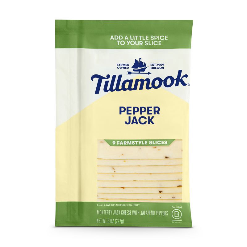 slide 1 of 13, Tillamook Farmstyle Slices Pepper Jack Cheese 9 ea, 9 ct
