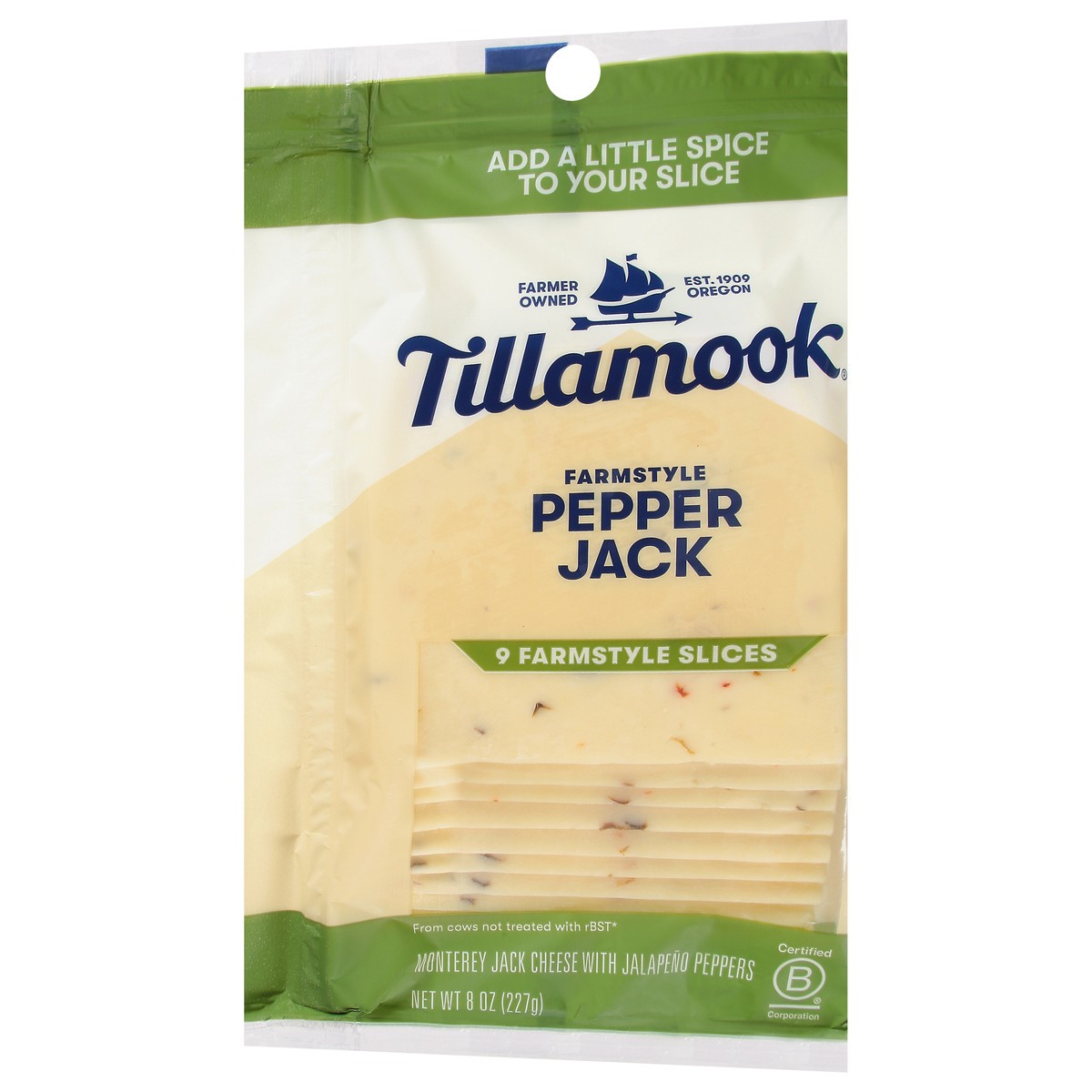 slide 2 of 13, Tillamook Farmstyle Slices Pepper Jack Cheese 9 ea, 9 ct