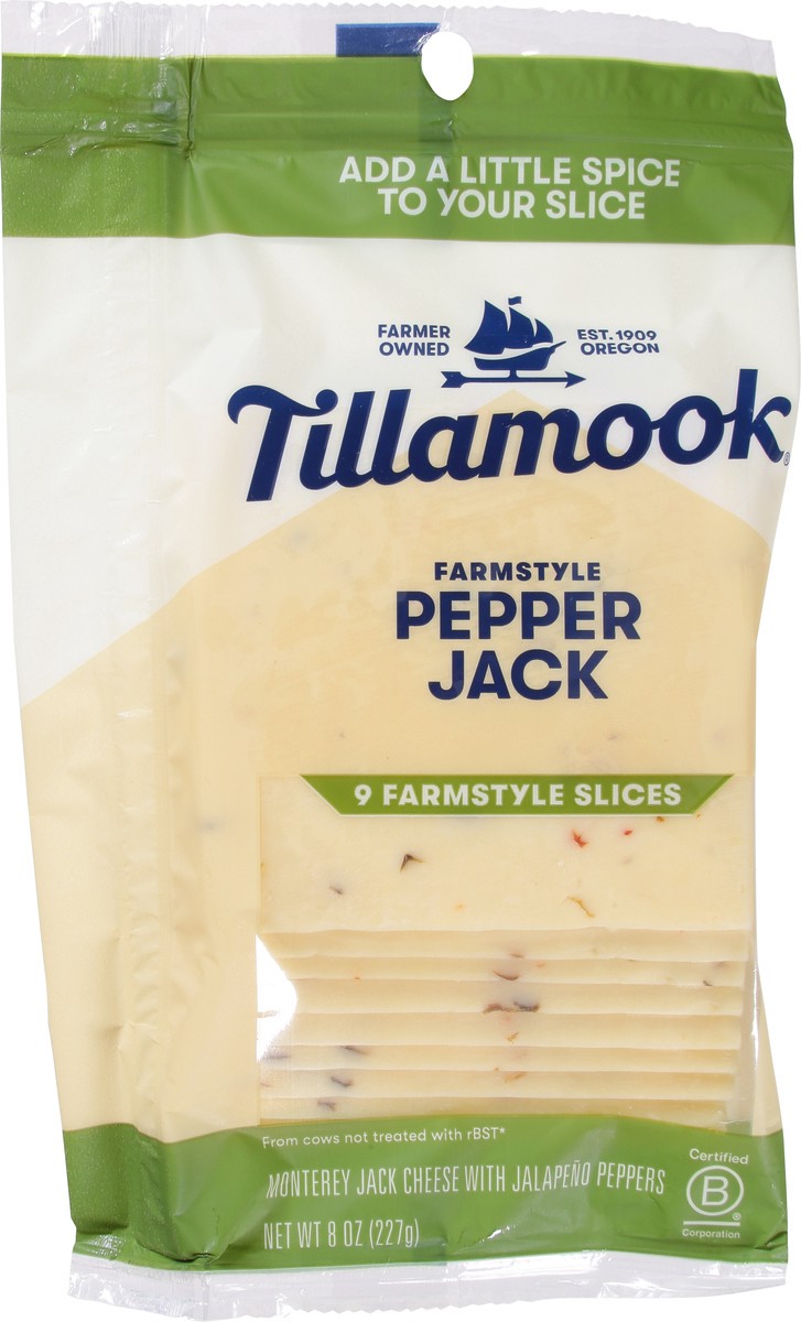 slide 3 of 13, Tillamook Farmstyle Slices Pepper Jack Cheese 9 ea, 9 ct