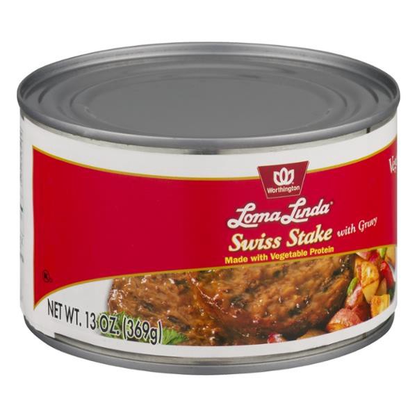 slide 1 of 2, Loma Linda Swiss Stake With Gravy, 13 oz