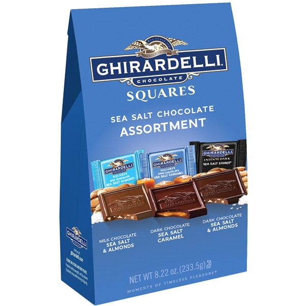 slide 1 of 1, Ghirardelli Chocolate Squares, Sea Salt Selection, 8.22 oz