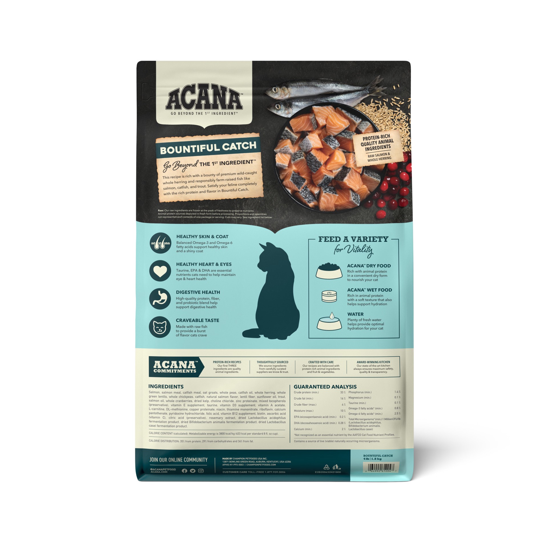 slide 3 of 5, ACANA Bountiful Catch Cat 4LB, 4 lb