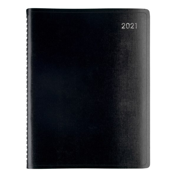 slide 1 of 4, Office Depot Weekly/Monthly Planner, 8-1/2'' X 11'', Black, January 2021 To December 2021, Od711900, 1 ct