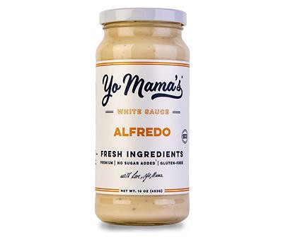 slide 1 of 1, Yo Mama's Alfredo White Sauce 16 oz, 16 oz