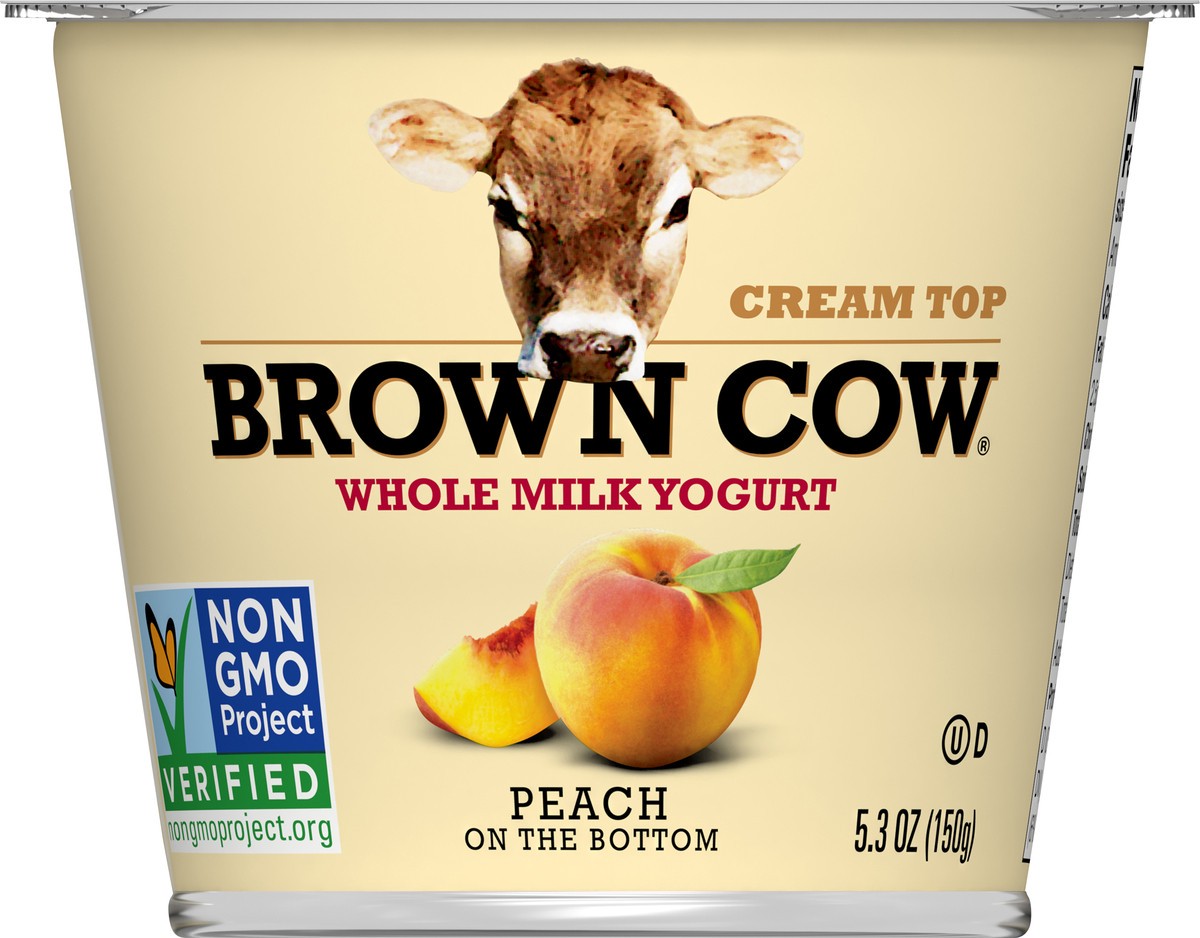 slide 6 of 7, Brown Cow Whole Milk Peach Yogurt, 5.3 fl oz