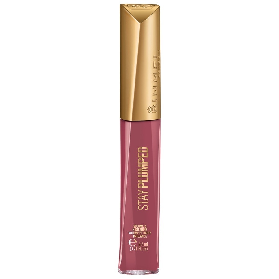 slide 1 of 1, Rimmel Stay Plumped Mauve Mama 211 Lip Gloss 6.5 ml, 0.8 oz