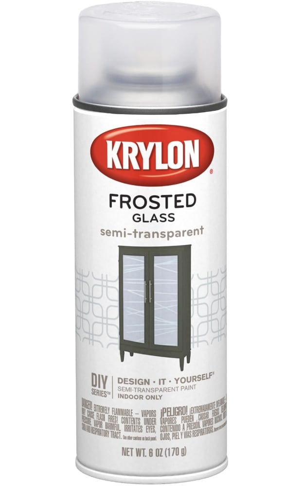 slide 1 of 1, Krylon Frosted Glass Finish Spray Paint - White, 6 oz