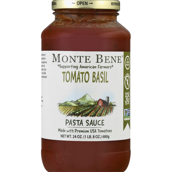 slide 1 of 1, Monte Bene Pasta Sauce, Tomato Basil, 24 oz
